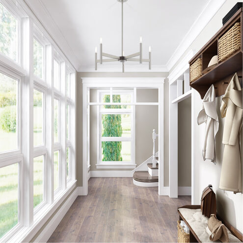 Copenhagen 5 Light 25 inch Brushed Nickel Chandelier Ceiling Light