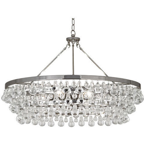 Bling 6 Light 34.88 inch Polished Nickel Chandelier Ceiling Light