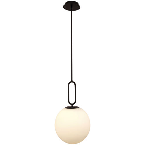 Prospect 1 Light 12 inch Acid Opal/Matte Black Pendant Ceiling Light, Large