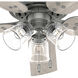 Shady Grove 52 inch Matte Silver with Light Gray Oak/Warm Grey Oak Blades Ceiling Fan