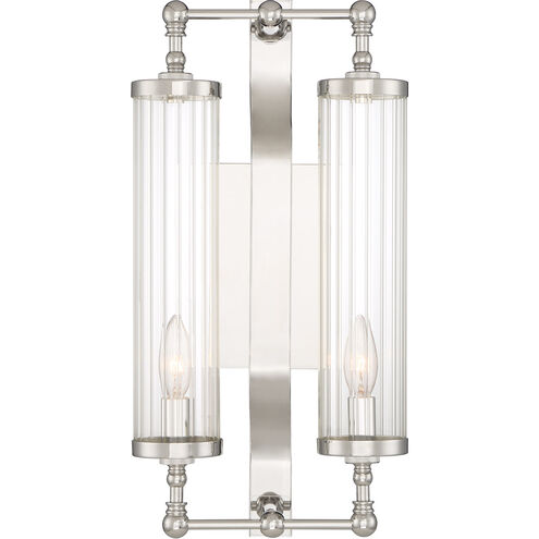 Regis 10 inch Polished Nickel Wall Sconce Wall Light