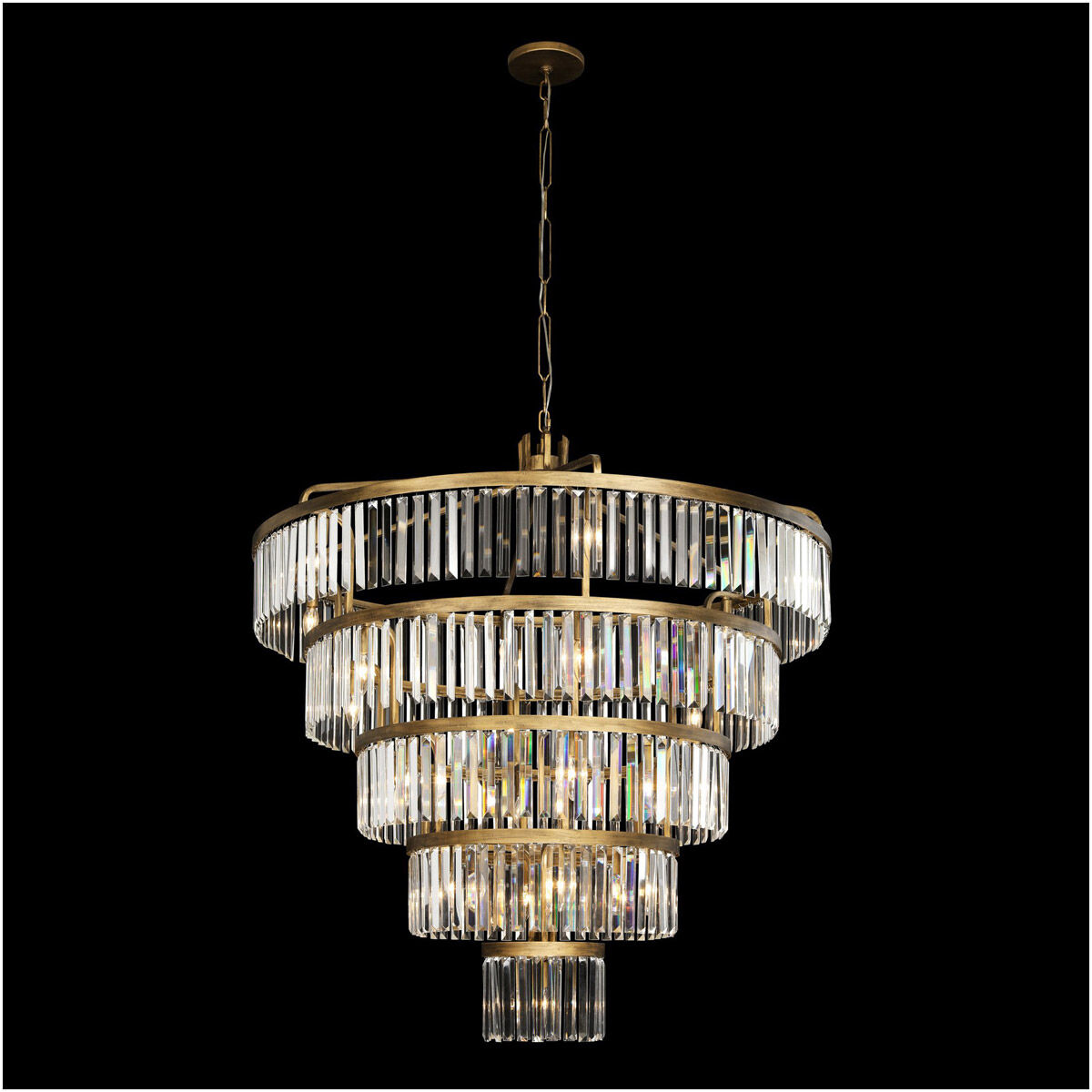 Social Club 25 Light 44 inch Gold Chandelier Ceiling Light