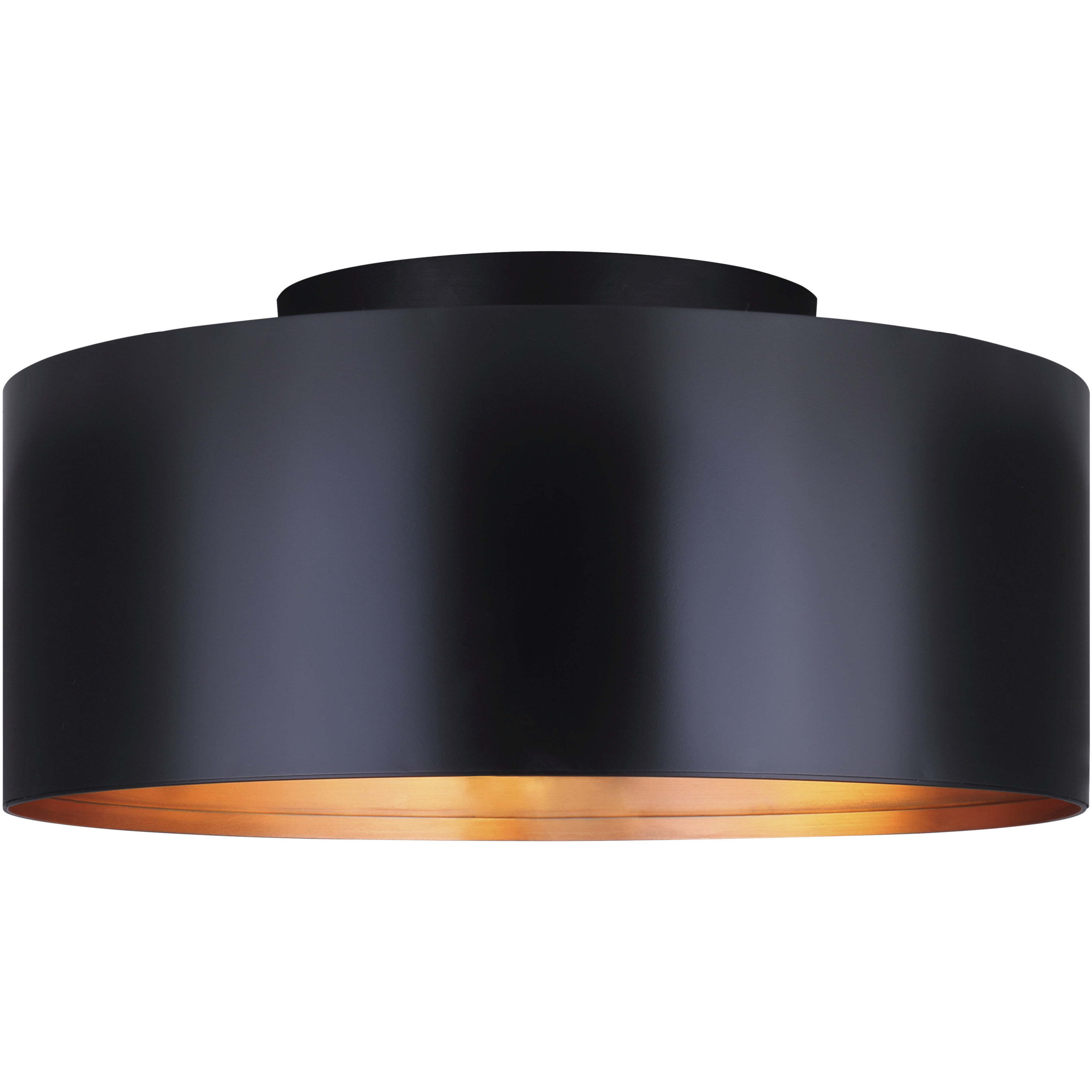 Oxyura 2 Light 15.75 inch Black Flush Mount Ceiling Light
