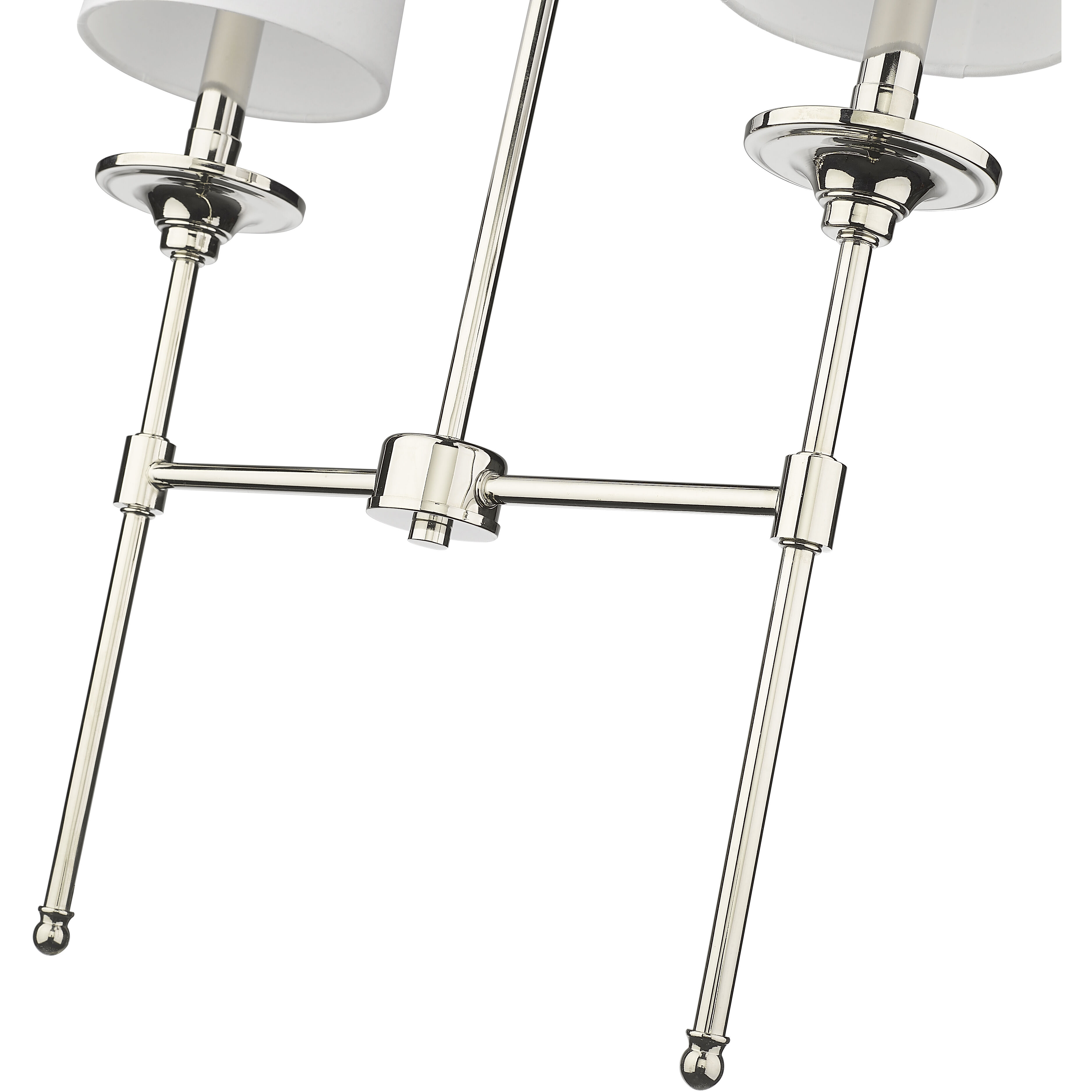 Emily 2 Light 19 inch Polished Nickel Linear Chandelier Ceiling Light