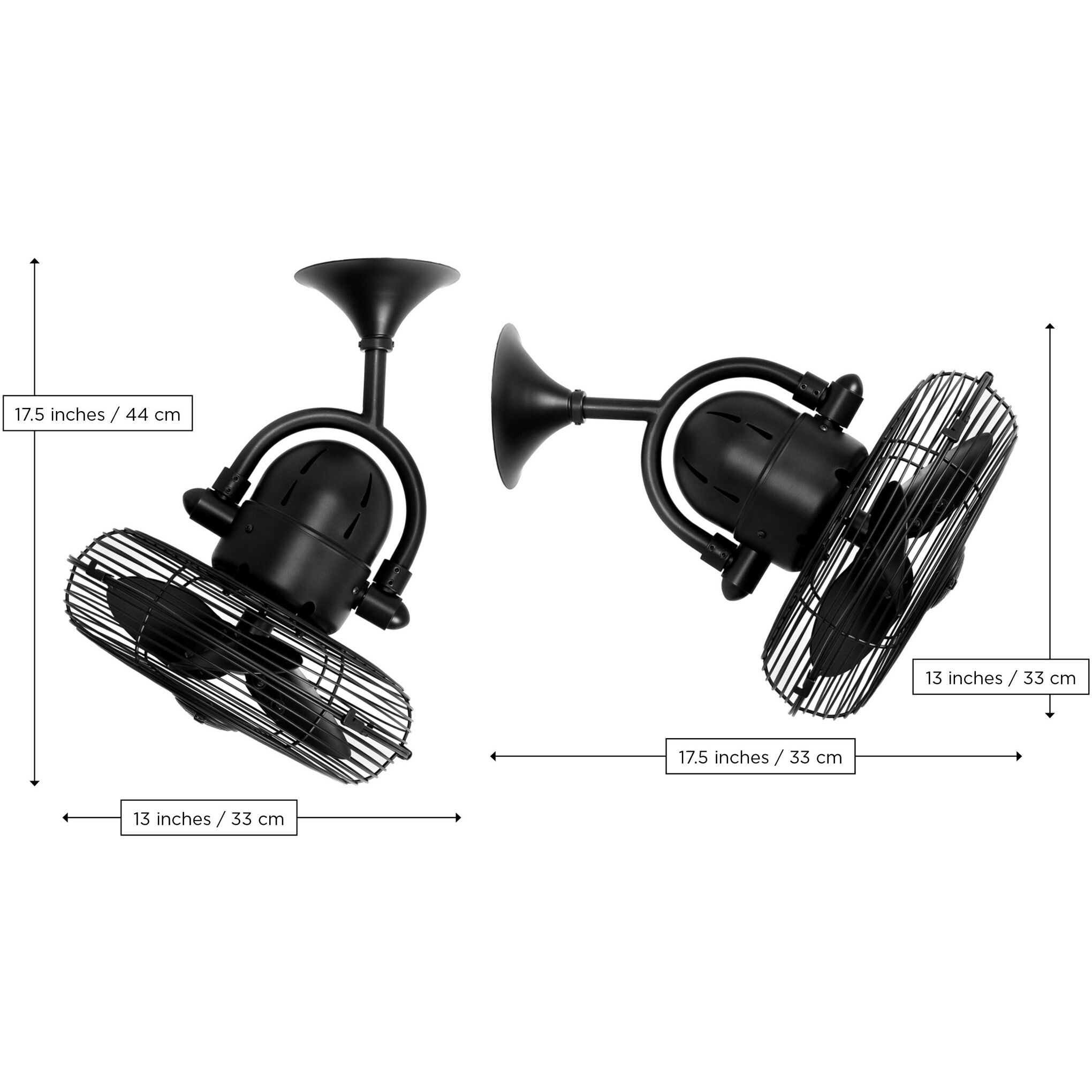 Atlas Kaye 17 inch Gloss White Wall/Ceiling Fan