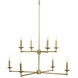 New Traditional 4 Light Brass Chandelier Ceiling Light