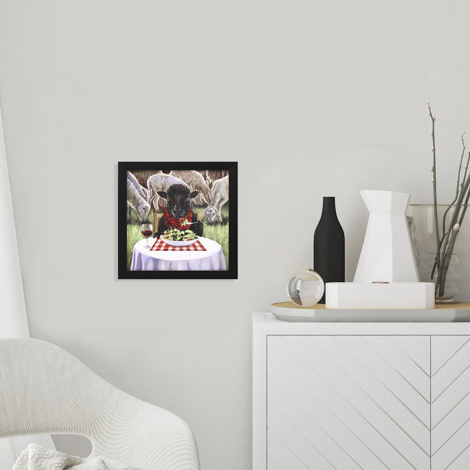 Animals 11 X 11 inch Non-Glass Framed Art, Propac