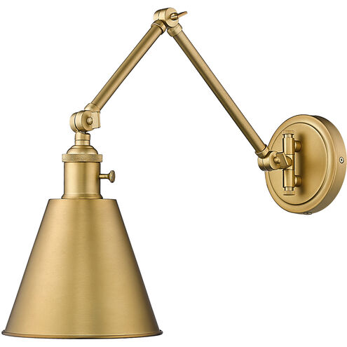 Gayson 1 Light 7.5 inch Rubbed Brass Wall Sconce Wall Light