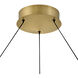 Althea LED 38 inch Lacquered Brass Chandelier Ceiling Light