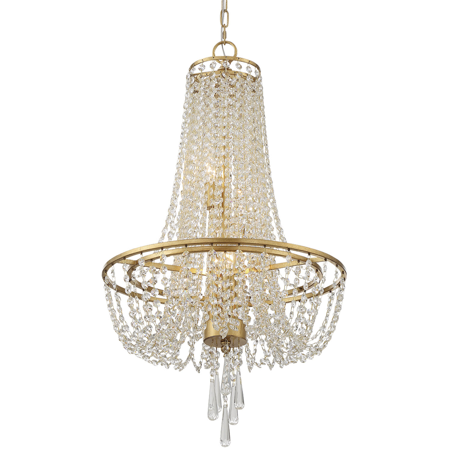 Arcadia 4 Light 18 inch Antique Gold Chandelier Ceiling Light