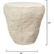 Uni 24 X 24 inch Cream White Side Table, Large