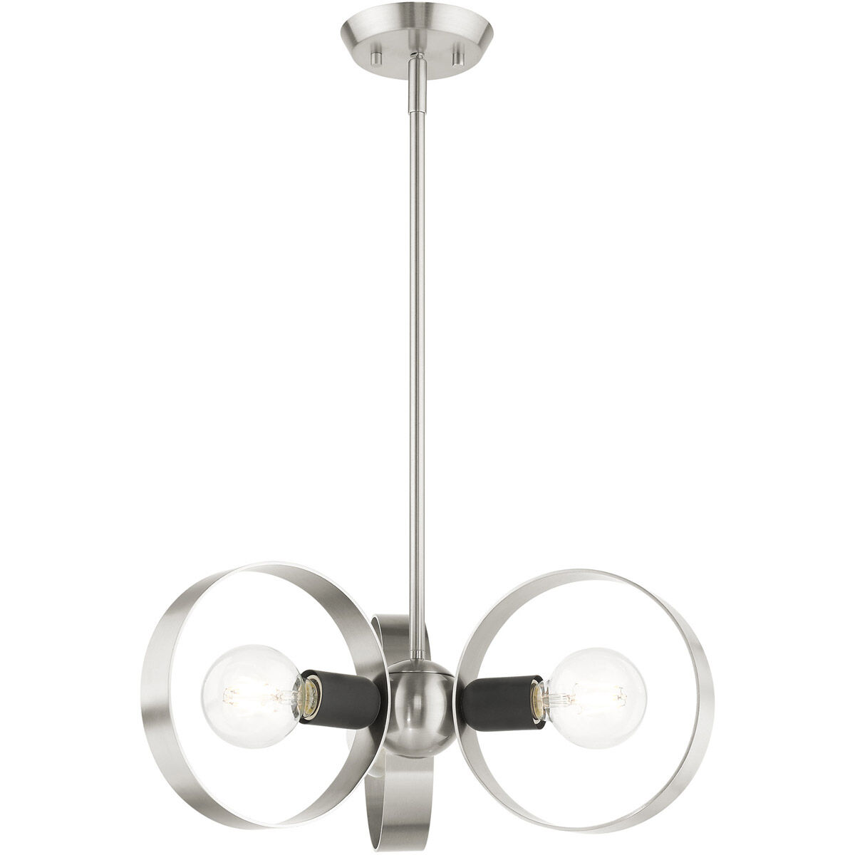 Modesto 3 Light 19 inch Brushed Nickel Chandelier Ceiling Light