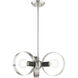 Chesterfield 3 Light 12 inch Brushed Nickel Mini Chandelier Ceiling Light