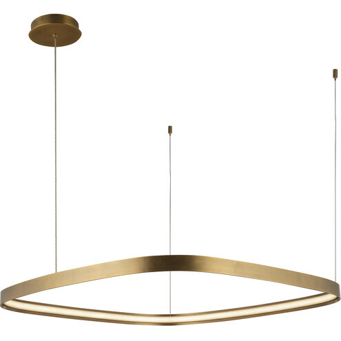 Yukon LED 31.5 inch Vintage Brass Pendant Ceiling Light