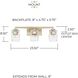 Karina 3 Light 24 inch Winter Gold Vanity Light Wall Light