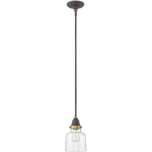 Academy 1 Light 6.5 inch Oil Rubbed Bronze with Heritage Brass Indoor Pendant Ceiling Light