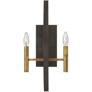 Euclid LED 10 inch Spanish Bronze with Heirloom Brass Indoor Wall Sconce Wall Light