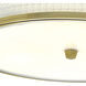 Prism 3 Light 16.75 inch Satin Brass with White Flush Mount Ceiling Light
