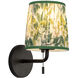 Alora Mood Scout 1 Light 6 inch Matte Black and Green Linen Wall/Vanity Light Wall Light