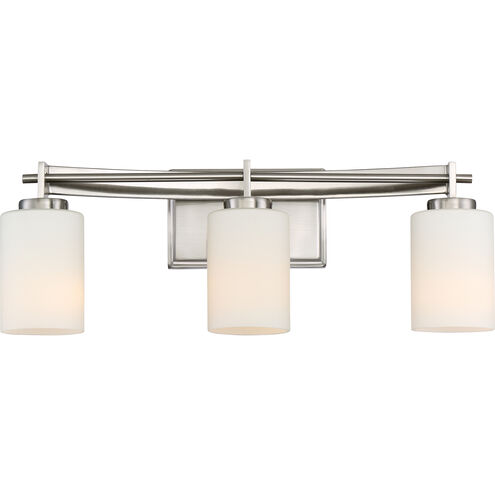 Taylor 3 Light 21 inch Brushed Nickel Bath Light Wall Light