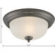 Pendenza 2 Light 13.25 inch Oiled Bronze Flush Mount Ceiling Light
