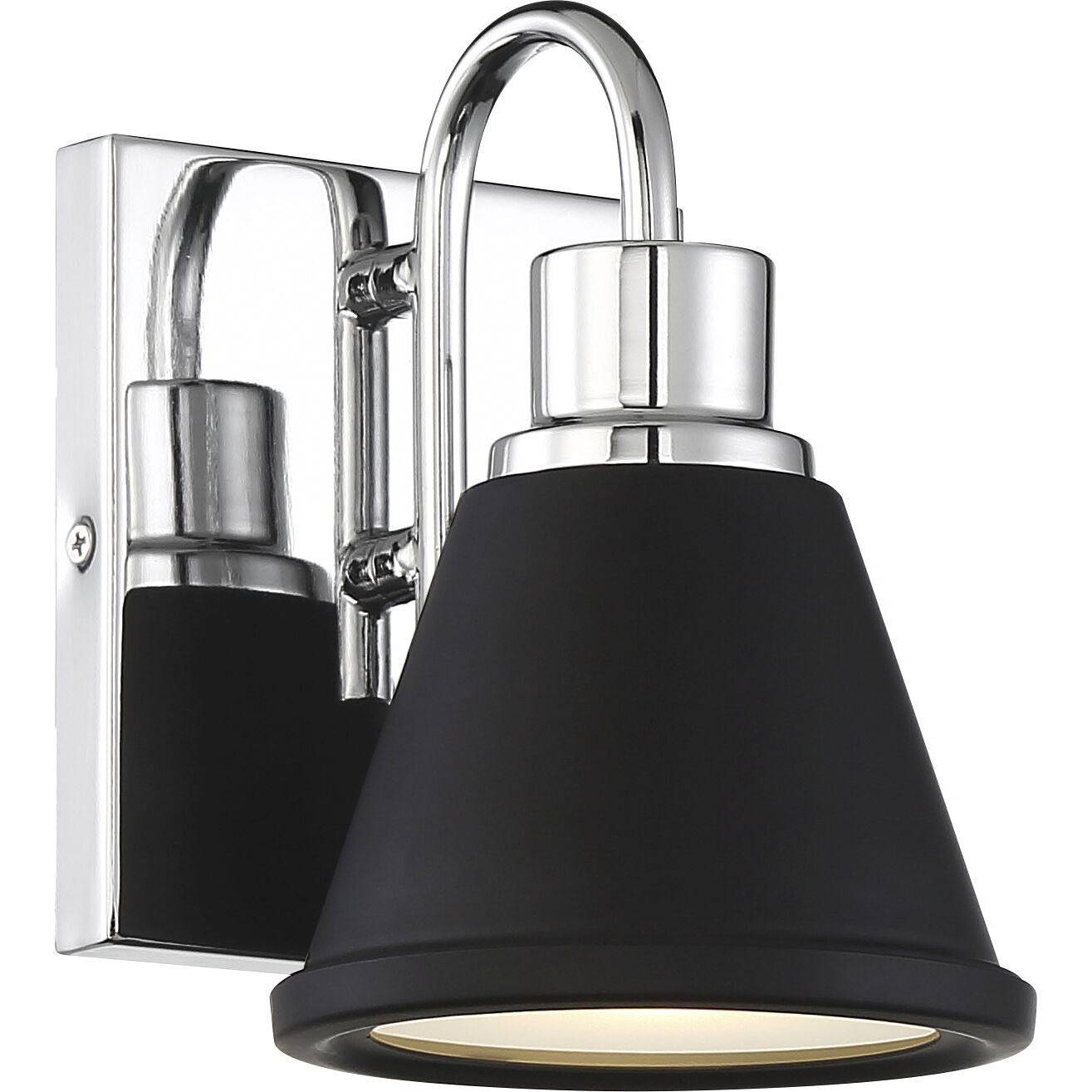 Bette LED 6.13 inch Polished Nickel and Matte Black Vanity Light Wall Light