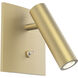 Enna 5.12 inch Matte Gold Interior Reading Light Wall Light
