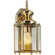 Rowan 1 Light 14 inch Polished Brass Outdoor Wall Lantern