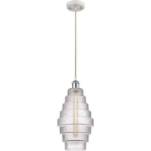 Ballston Cascade LED 8 inch White and Polished Chrome Mini Pendant Ceiling Light