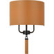 Secret Agent Sconce Wall Light in Black and Camel Leather