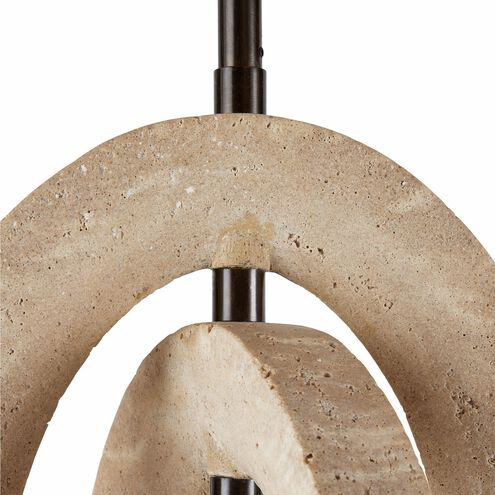 Collins 1 Light Faux Travertine Pendant Ceiling Light