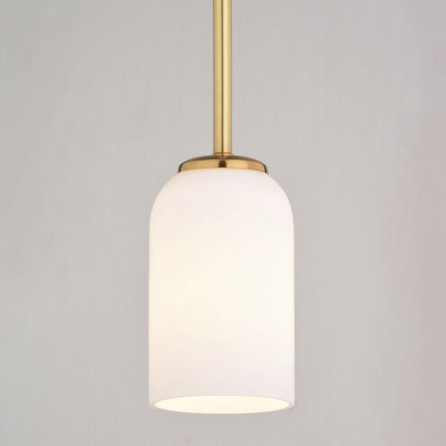 Shelby LED 5.25 inch Natural Brass Mini Pendant Ceiling Light