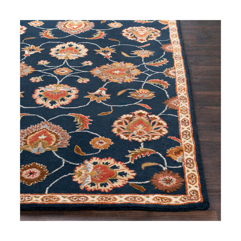 Edda 48 inch Navy/Khaki/Rust/Tan/Dark Brown Rugs, Wool