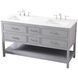 Sinclaire 60 X 22 X 34 inch Gray Vanity Sink Set