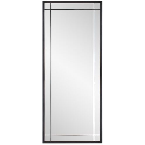 Chiverny 70 X 30 inch Matte Black French Panel Mirror