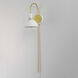Dawn 1 Light 7 inch White and Satin Brass Wall Sconce Wall Light