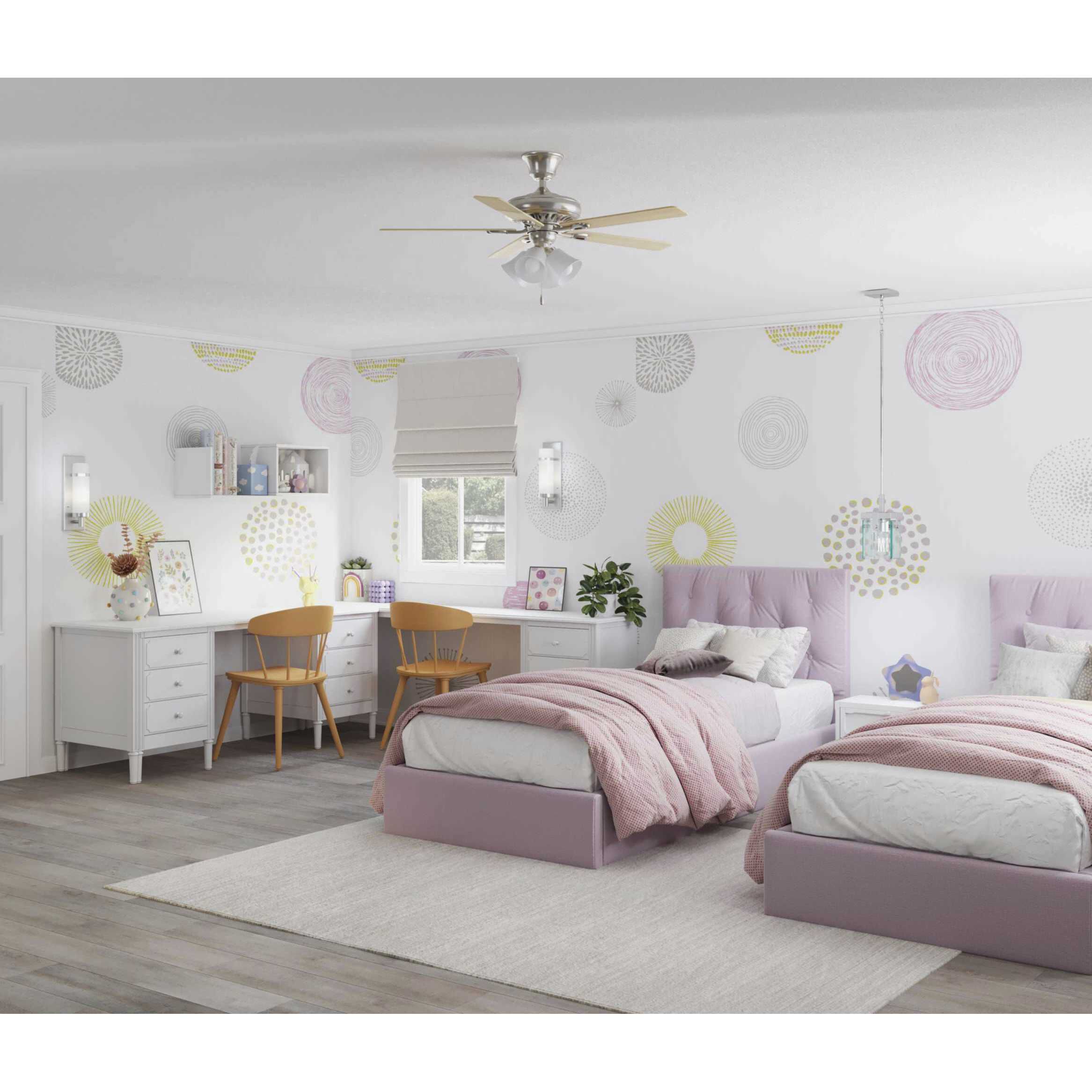 AirPro LED Brushed Nickel Fan Light Kit