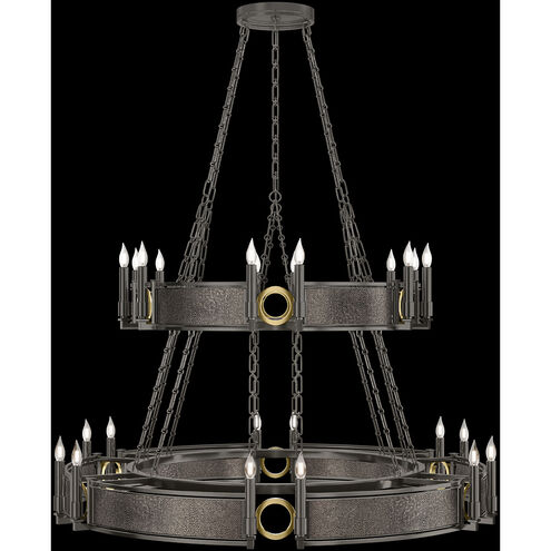 Mirage 24 Light 50 inch Black Chandelier Ceiling Light