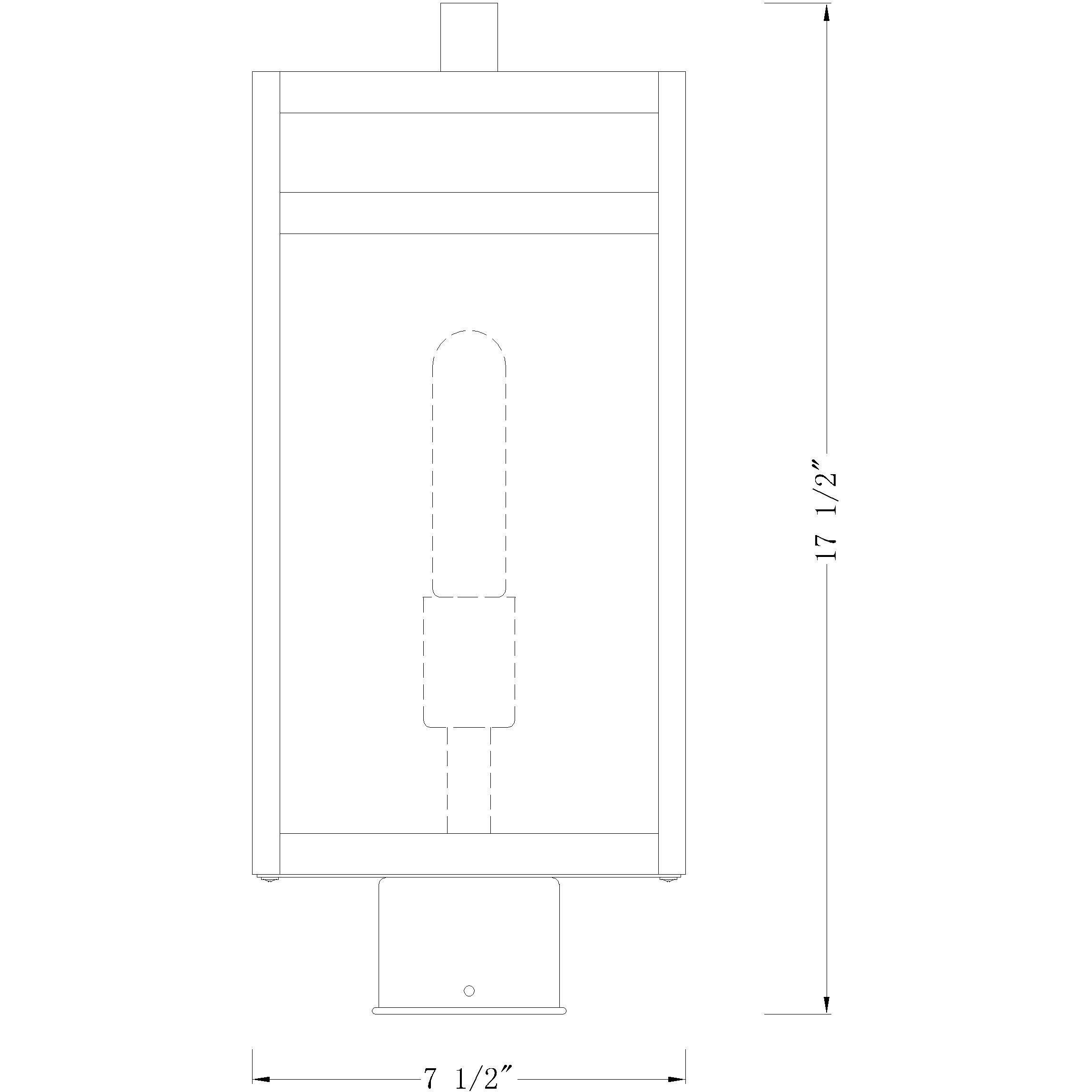Nuri 1 Light 17.75 inch Black Outdoor Post Mount Fixture