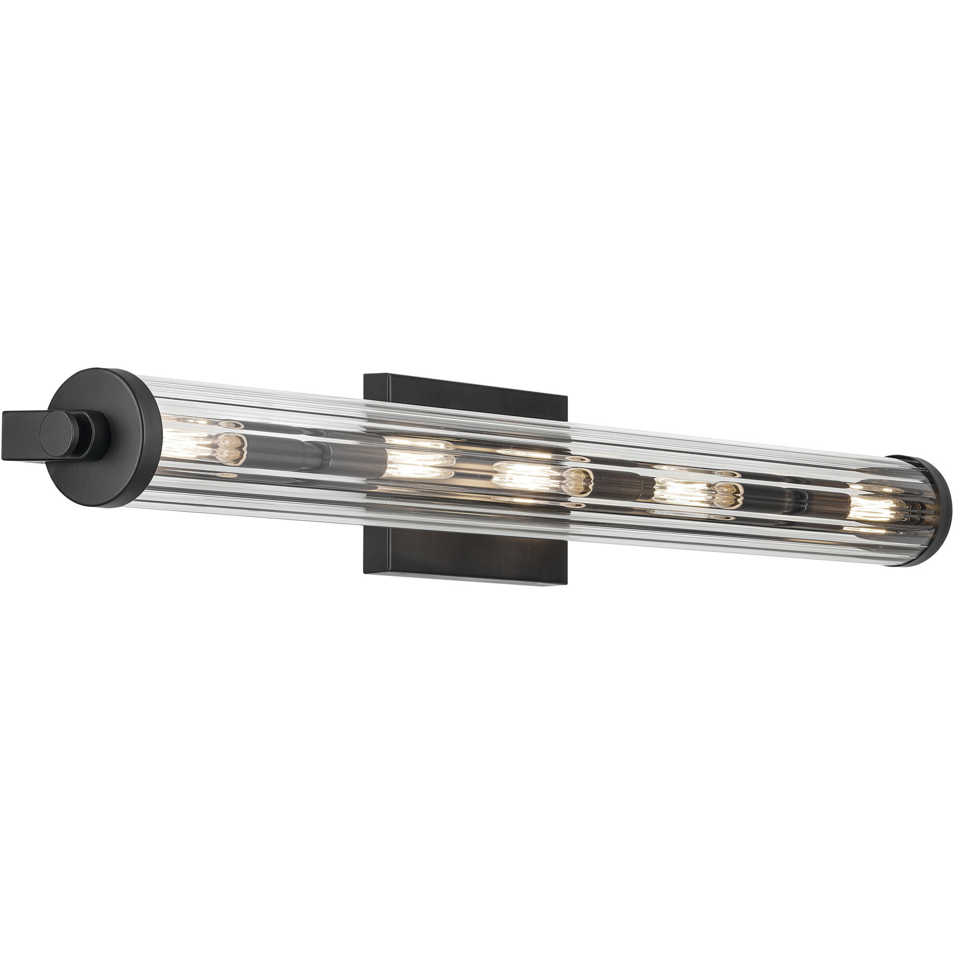 Azores 5 Light 32 inch Black Linear Bath Wall Light, Large