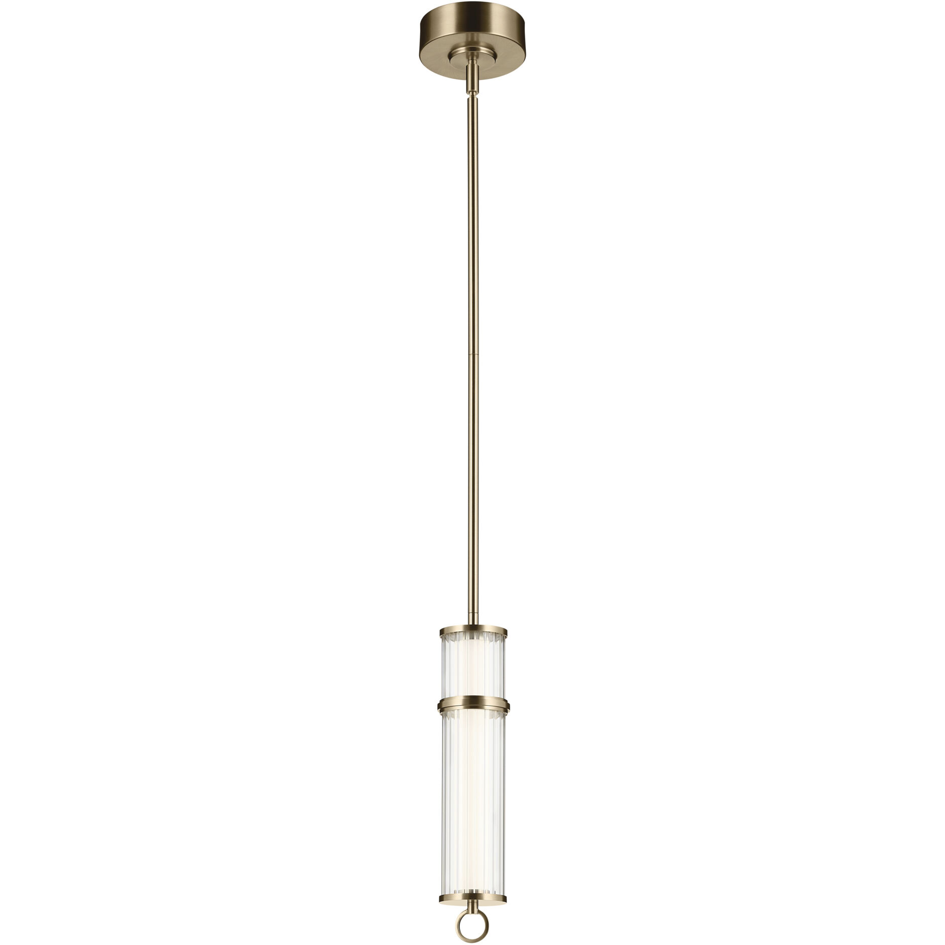 Riven LED Champagne Bronze Mini Pendant Ceiling Light