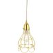 Wire 1 Light 6 inch Gold Mini Pendant Ceiling Light