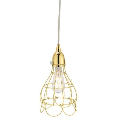 Wire 1 Light 6 inch Gold Mini Pendant Ceiling Light
