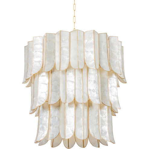 Cartagena 16 Light 31.5 inch Vintage Gold Leaf Chandelier Ceiling Light