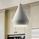 Koma LED 9 inch Bright Satin Aluminum Pendant Ceiling Light in GU24