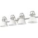 Duncan 4 Light 33.5 inch Pewter Bath Vanity Light Wall Light in Matte White