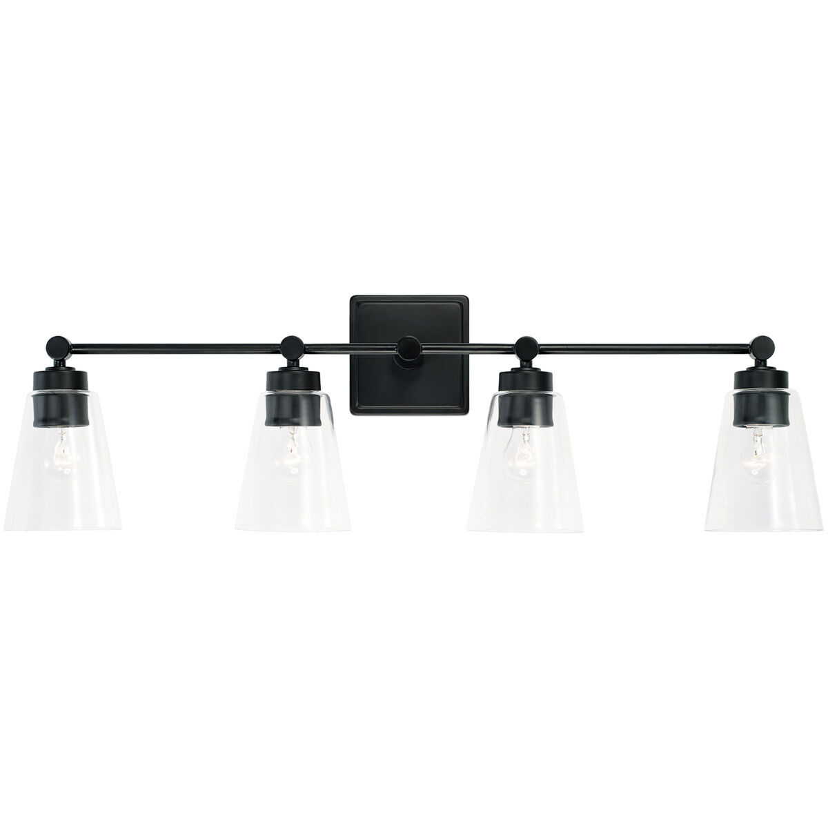 Rory 4 Light 33 inch Matte Black Vanity Light Wall Light