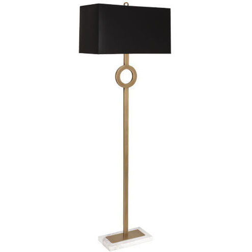 Oculus 62.13 inch 150.00 watt Warm Brass Floor Lamp Portable Light in Black With White