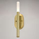 Fulton LED 4.25 inch Satin Brass ADA Wall Light