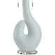 Cameron 35.5 inch 60 watt Whisper Blue and White and Clear Table Lamp Portable Light
